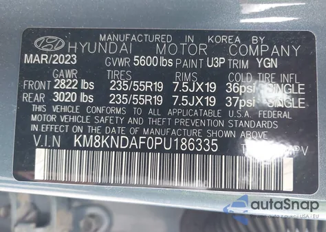 2023 Hyundai Ioniq 5 Sel from USA, damaged, VIN KM8KNDAF0PU186335